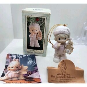 1993 Precious Moments "Wishing You The Sweetest" Ornament  #530212 In Box